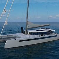 Catamaran sailing yacht 750charterracing4-cabin