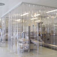 Clean room partition flexible