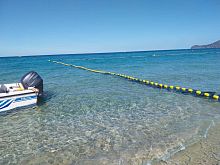Pollution control boom ZEUSsafetyjellyfish-controlseaweed control