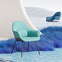 Contemporary chair F0gardenindoorlinen