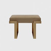 Contemporary upholstered bench HORKOSfabricleatherbrass