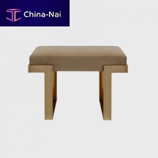 Contemporary upholstered bench HORKOSfabricleatherbrass