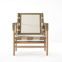 Contemporary armchair ND01leatheroakteak