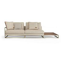 Contemporary sofa V210-Lfabricgraywalnut