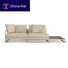 Contemporary sofa V210-Lfabricgraywalnut