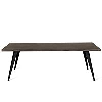 Contemporary dining table by Thomas Lykkebeechpainted steel baserectangular