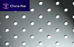 Perforated sheet metal aluminumfor facade claddingwith round perforations