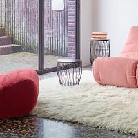 Contemporary coffee table AZABUlacquered steellacquered metal steel baseround