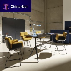 Contemporary bar chair ALVOindoorfabricmetal base