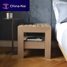 Contemporary bedside table Sofia woodensquarewith drawer
