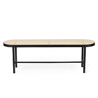 Traditional bench BE MY GUESToakwickerpowder-coated steel