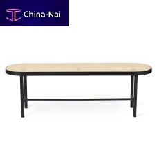 Traditional bench BE MY GUESToakwickerpowder-coated steel