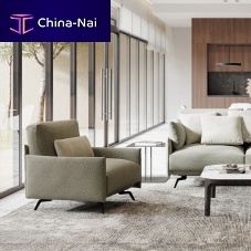 Contemporary armchair BALMAfabriccushionwhite