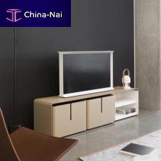 Contemporary TV cabinet Barberlowboardwith drawerson casters