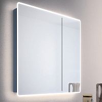 Bathroom mirror cabinet with built-in lighting SERENAcontemporarywall-mounted