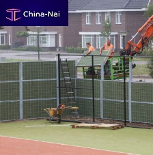 Noise barrier with modular panels NoiStopsteelstone woolfor garden enclosures