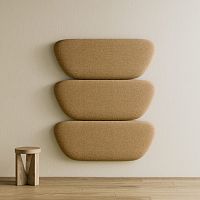 Acoustic wall panel Delta LeavesMDFstone woolbrown