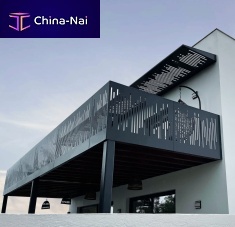 Metal railing perforated sheet metaloutdoorfor balconies