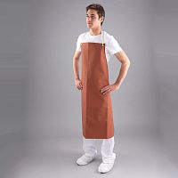 Unisex medical apron AP14Cwaterproofwhitered
