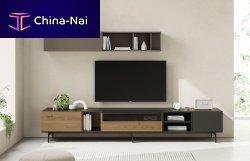 Contemporary living room wall unit ON SALN 2wood veneermatte lacquered woodnatural oak