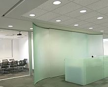 Gypsum suspended ceiling TEXTUREYtilefor clean roomsflame-retardant