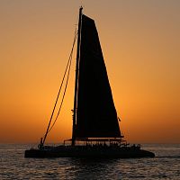 Catamaran sailing yacht 78'with open transomwith bowsprit