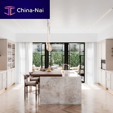 Contemporary kitchen QUINCYwalnutcherrywoodmarble