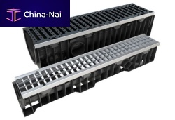 Slot drainage channel COMPACT with gratingcast iron gratestreet