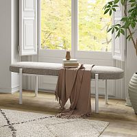 Contemporary bench Lenafabricmetalwithout backrest