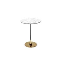Contemporary pedestal table BAIOterrazzometal baseround