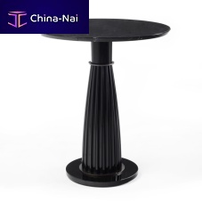 Traditional pedestal table MILANO : ORLANDO ORL 14Dsolid woodmarbleround