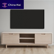 Contemporary TV cabinet NYBORG lowboardwith storageoak