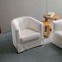 Traditional armchair BADOSfabricwith removable cover