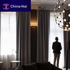 Plain curtain pleatedfabric