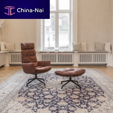 Contemporary ottoman ARVA LOUNGEleathersquareupholstered