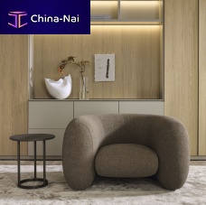 Contemporary armchair CINNAMONfabricmetalwith removable cover