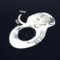 Swim platform floatingfor jet-skis
