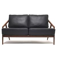 Contemporary sofa KATAKANAfabricleatherblack