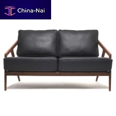 Contemporary sofa KATAKANAfabricleatherblack