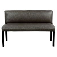 Contemporary upholstered bench Twinsfabricbeech basewith backrest