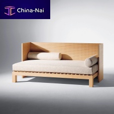 Contemporary sofa 1600fabricbrownwooden