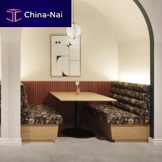 Contemporary dining table woodenpainted metal basesquare
