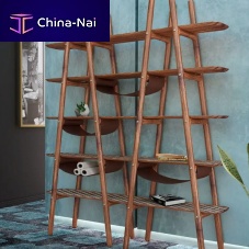 Contemporary shelf Blakeoakwalnutleather