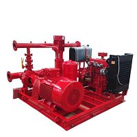Water pumping unit with electric motorself-primingstationary
