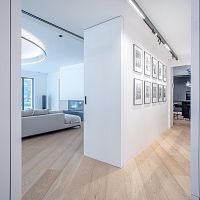Pivoting door interiorsolid woodaluminum