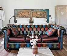 Sofa bed CUSHIONChesterfieldleathermulti-color
