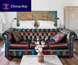Sofa bed CUSHIONChesterfieldleathermulti-color