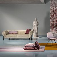 Contemporary sofa Fenicefabricgreengray
