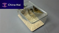 Connected veterinary cage for micemodularwith running wheel