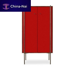 Contemporary bar cabinet NELSON - 03woodenmetalleather